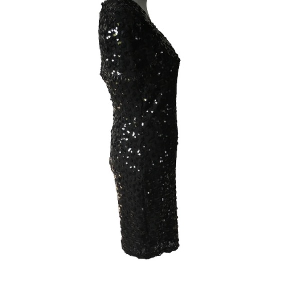 David Rose Sequin Black Dress - Picture 2 of 9